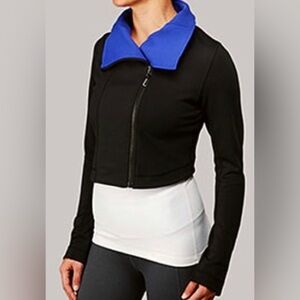 Lululemon principle crop jacket size small black blue
